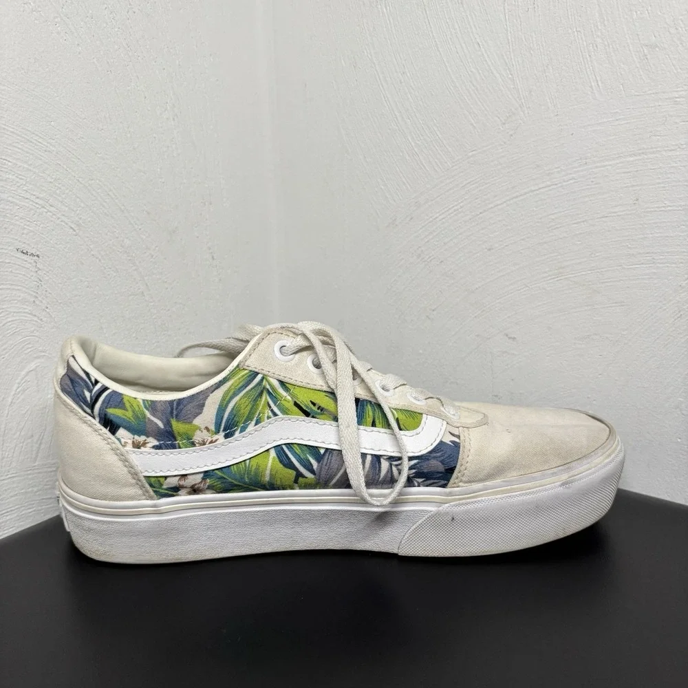 VANS WARD PLATFORM PARADISE FLORAL Shoes Women's Size 9.5 Skate Sneakers Casual‎